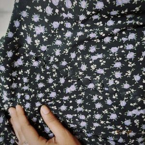 Off-shoulder Print Dress