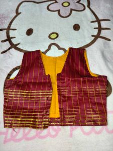 Girls&#39; Checked Lehenga Choli Set
