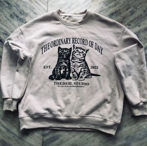 Cat Print Sweatshirt