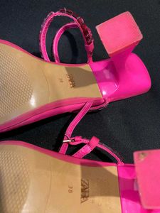 Zara rhinestone pink heels