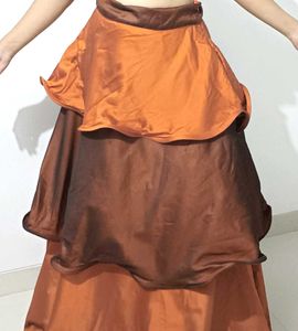 Unique Brown &amp; Orange Skirt For Womens