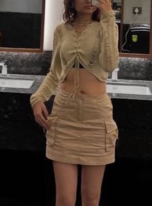 Boho Chic Tie-Up Crop Top