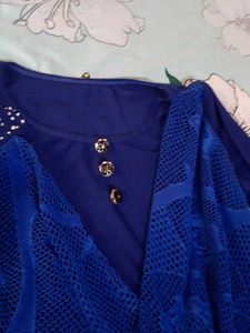 Blue Beaded Top