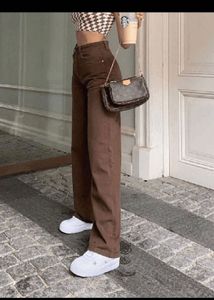 H&amp;M Straight Cut Jeans Brown