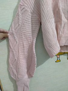 Cute Pink Knit Cardigan