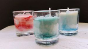 Scented Glass Candles With Marble Design