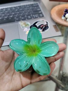 Aqua Flower Hair Clips-1pc