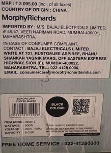 Morphy Richards Europa Drip Coffee Maker!