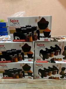 Plastic Spice Jars 6 With Stand