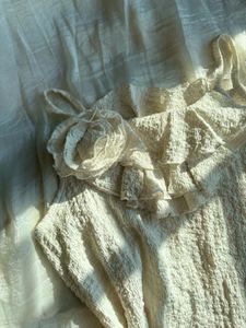 Ivory Ruffle Detail Top