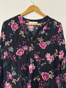 Floral Print Tunic Dress 🌺🐝🖤