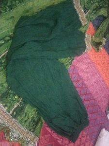 Green Ethnic Gown with pant and dupatta