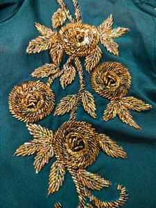 Emerald Green Embellished Tunic/Top