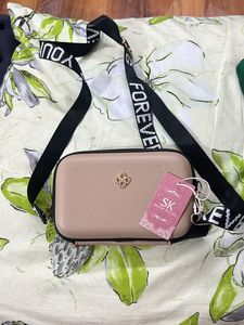 New Sling Bag In Beige Color With Long Handle