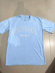 California West Coast Light Blue Oversized  Tee