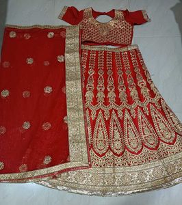 A Beautiful Red Full Stiched Chaniya Choli