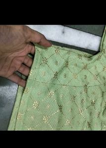 Elegant Green Readymade Saree Blouse