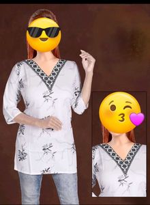 Floral Print V-Neck Tunic Size Available In (XL,L)