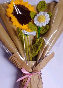 Crochet Sunflower and Da Flower Bouquet 💐