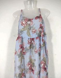 Lavender Printed Casual Western Dress(Women)