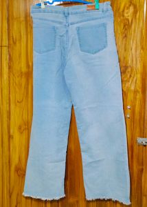 Light Blue Wide Leg Jeans/Flared with baggy fit