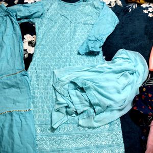 Chikankari Cotton Palazzo Suit