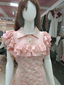 Pink Ruffle Mini Dress