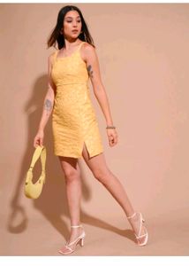 Chic Yellow Floral Mini Dress