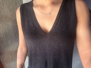 Casual Gray Tank Dress with Pockets