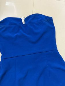 Royal Blue Strapless Mini Dress