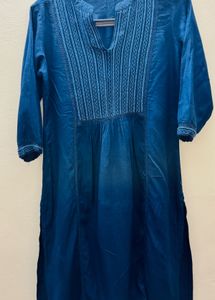 Blue Embroidered Tunic