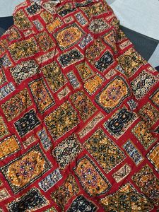 Kids Red Dandiya Skirt Top