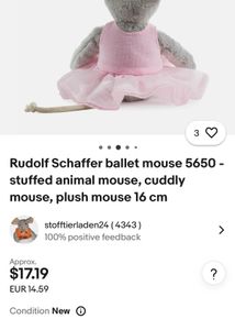 Rudolf Schaffer ballet mouse 5650 - stuffed animal