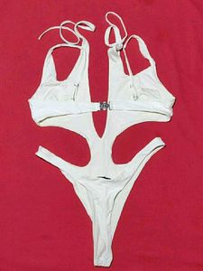 Thierry Mugler Women&#39;s White Bodysuit-one-piece