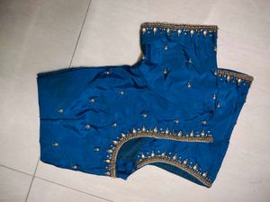 Price Drop 🥳Peacock Blue Maggam Blouse