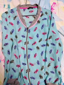 Print Bomber Jacket