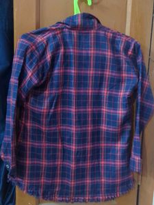 Women Checkerd Red Shirt