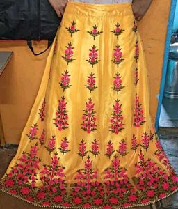 Yellow Lehenga With Stitched Blouse