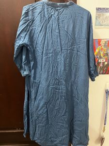 Blue Button-Down Kurti