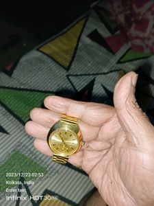 hmt Kanchan Automatic 21Jewels Golden Wrist Watch