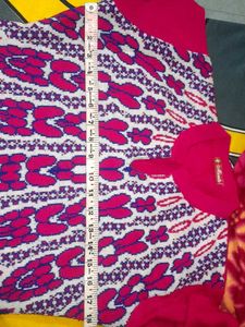 Pink woolen Kurta