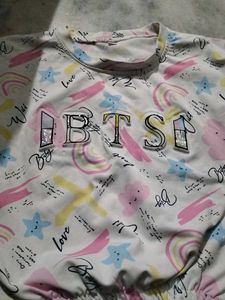 BTS Graphic Print Top