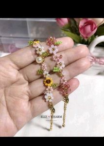 Beaded Flower Bracelet pack of 4