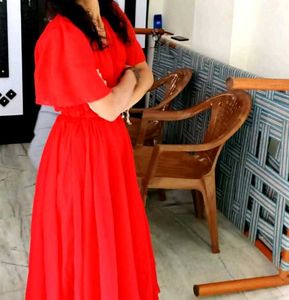 Flowy Red Maxi Dress