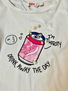 Cute Honey Pearl Embellished Top