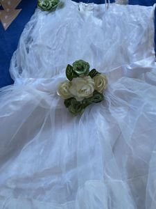 6-7 years old girl Elegant White Dress