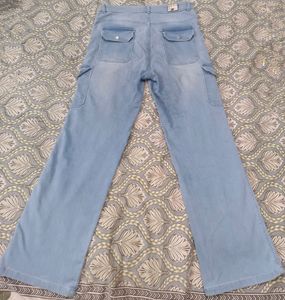 PRICE DROPPED🔥Ice Blue Straight Wide Leg Jeans👖