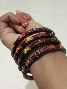 Colorful Beaded Bangle Set