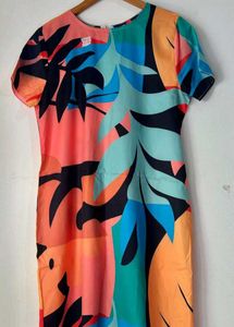 Colorful Print Shift Dress