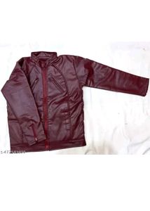 MAROON LEATHER JACKET
